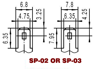 Клеммы аккумулятора SP-02 и SP-03